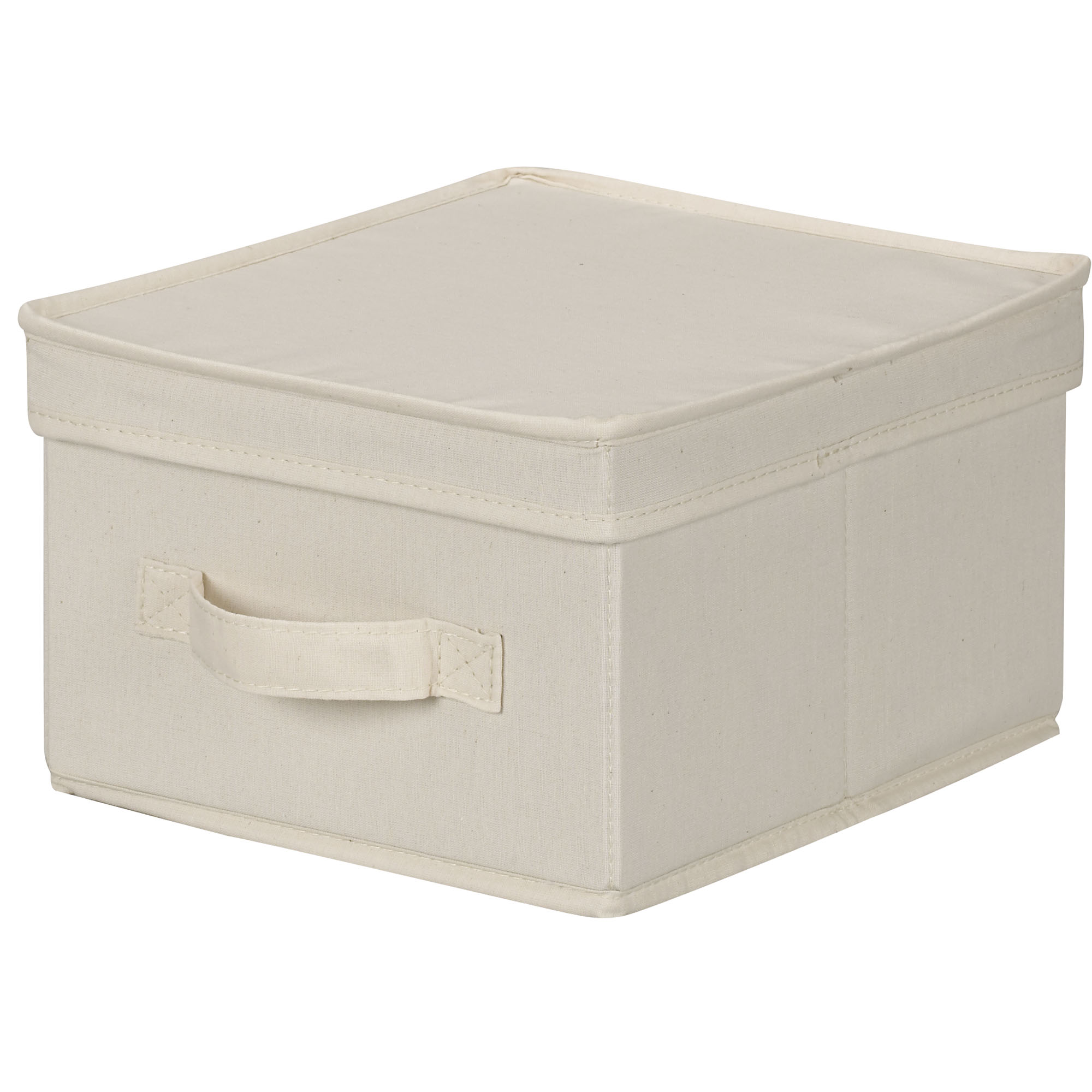 Box i tyg med lock, vit Välj storlek Box i tyg med lock, vit Välj storlek